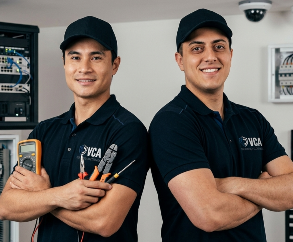 Técnicos profissionais VCA Segurança Eletrônica